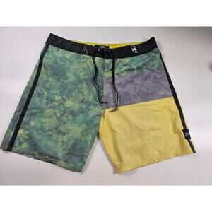 Oakley voyage color block retro 90s board shorts size 36 EUC  hybrid trunks